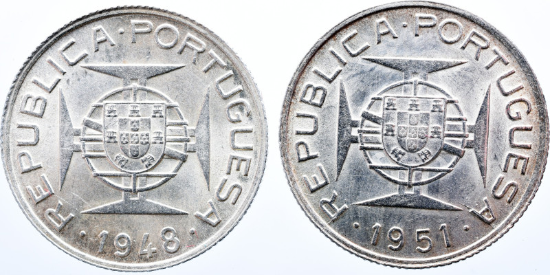 Portuguese Timor 
Lot of 2 Superb Coins 
 50 AVOS 1948 / 1951