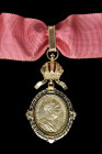 Austria, Art and Science Honour Decoration, a later copy in bronze-gilt and enamels, the cast central oval medallion with portrait of Franz Joseph, re...