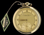 Bulgaria, Union of Bulgarian National Banks Presentation Gold Watch, by the National Watch Co., Schaffhausen, Switzerland, circa 1940, reverse of watc...