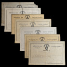 France, St. Helena Medal 1857, Award Certificates (7), (1325 M. Matelé. Philippe, a Hosingen/ 23388 M. Bridron, Jean Jacques Ancien Sergent au 101 de ...