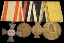 Germany, Prussia, Franco-Prussian War Order of the Red Eagle Group of 4: Order of the Red Eagle, Fourth Class breast badge, post-1879, in silver, with...