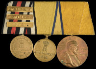 Germany, Franco-Prussian War Trio: Prussia, 1870 Campaign, 3 clasps, Gravelotte-St. Privat, Metz, Paris; Nassau, Austrian War 1866, Wilhelm I Centenar...