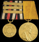 Germany, Prussia, Franco-Prussian War Pair: 1870 Campaign, 3 clasps, Spicheren, Vionville-Mars La Tour, Gravelotte-St. Privat; Wilhelm I Centenary, 18...