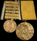 Germany, Prussia, Franco-Prussian War Pair: 1870 Campaign, 6 clasps, Colombey-Nouily, Gravelotte-St. Privat, Noisseville, Metz, Orleans, Le Mans; Wilh...