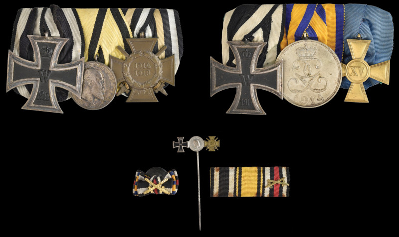 Germany, Great War Trios (2): Iron Cross 1914; Schwarzburg-Sondershausen, War Me...