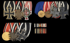 Germany, Great War Mounted Group of 4: Iron Cross 1914; Prussia, War Aid Merit Cross, in war metal; Hesse, War Honour Decoration 1916; Prussia, Reserv...