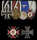 Germany, Great War ‘Bulgarian Front’ Group of 6: Iron Cross 1914, First Class, reverse stamped .800, with screw fitment; Iron Cross 1914, Second Class...