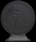 Germany, Third Reich, Olympic Games, Gift Plaque 1936, sometimes described as the ‘Olympic Participant’s Winner’s Plaque’, in blackened iron, Athlete ...