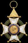 Honduras, Order of Francisco Morazan, Commander’s neck badge, in silver-gilt and enamels, width 52mm, reverse centre detached, otherwise almost extrem...