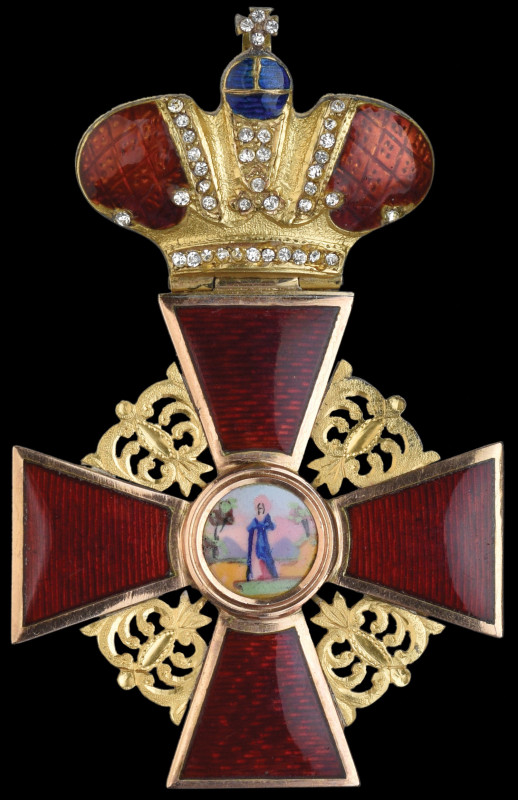 Russia, Order of St. Anne, Civil Division, Second Class neck badge in gold and e...