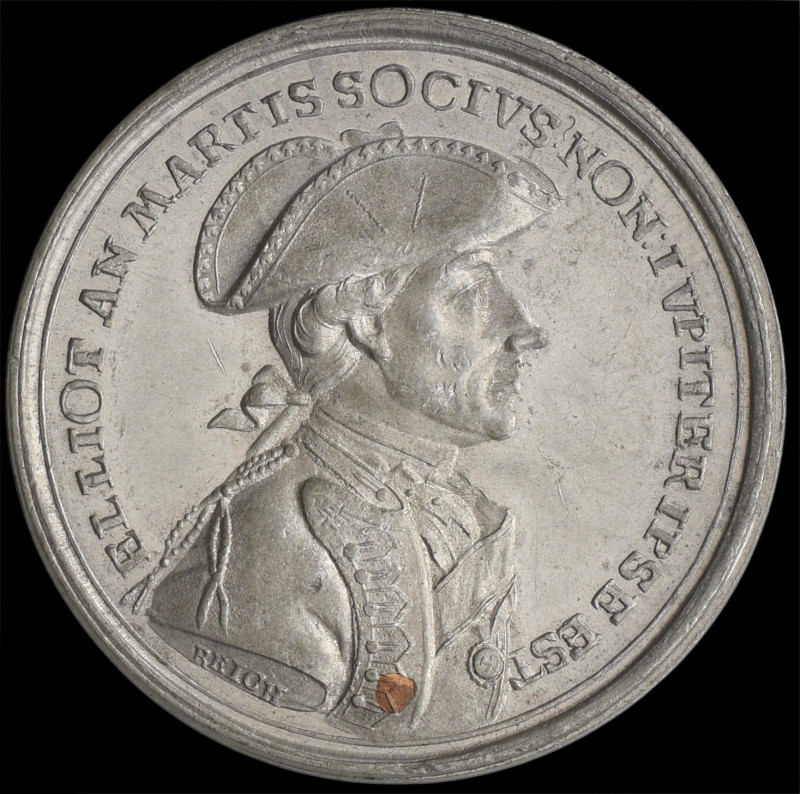 Relief of Gibraltar, 1783, in white metal, by J. C. Reich, bust of Admiral Ellio...