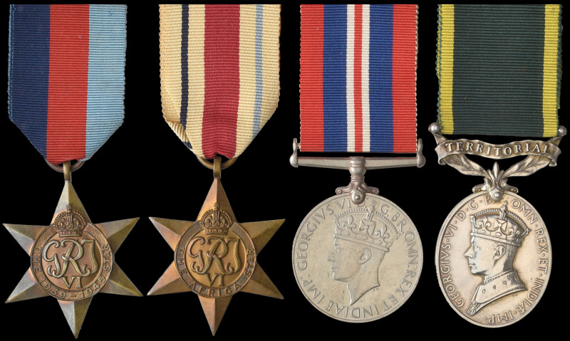 A WW2 Tobruk ‘P.O.W.’ Group of 4 awarded to Bombardier Frank Joseph Beard, 67th ...