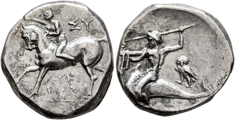 CALABRIA. Tarentum. Circa 272-240 BC. Didrachm or Nomos (Silver, 20 mm, 6.31 g, ...