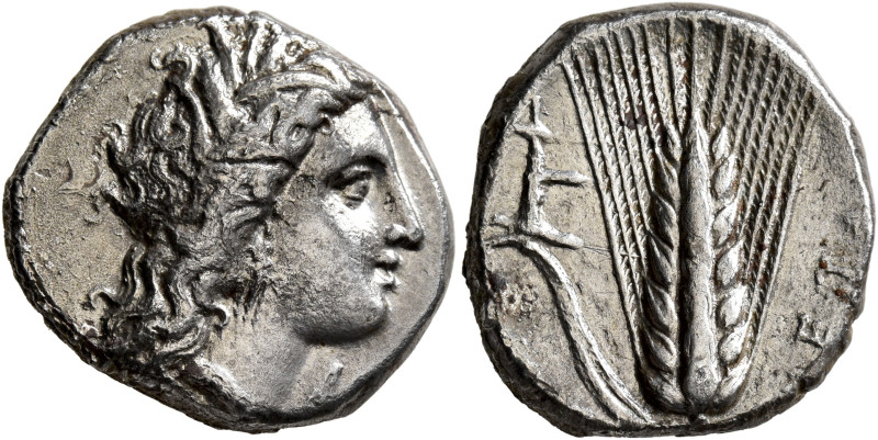 LUCANIA. Metapontion. Circa 330-290 BC. Didrachm or Nomos (Silver, 20 mm, 7.75 g...