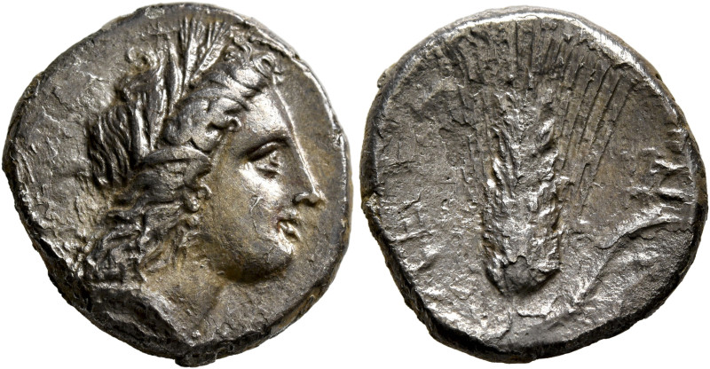 LUCANIA. Metapontion. Circa 330-290 BC. Didrachm or Nomos (Silver, 20 mm, 7.16 g...