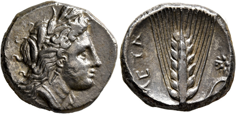 LUCANIA. Metapontion. Circa 330-290 BC. Didrachm or Nomos (Silver, 21 mm, 7.52 g...