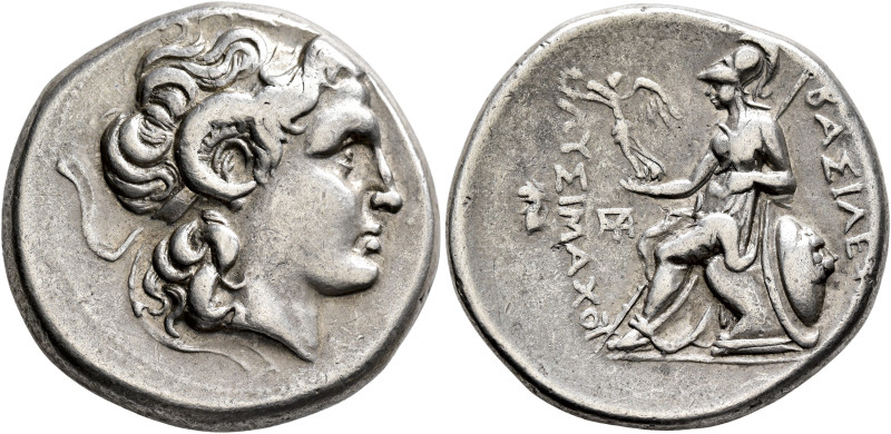 KINGS OF THRACE. Lysimachos, 305-281 BC. Tetradrachm (Silver, 28 mm, 16.93 g, 12...