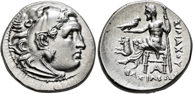 KINGS OF THRACE. Lysimachos, 305-281 BC. Drachm (Silver, 18 mm, 4.16 g, 12 h), M...