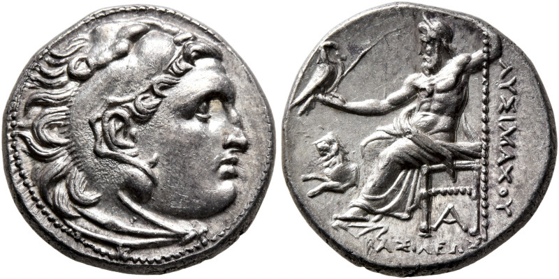 KINGS OF THRACE. Lysimachos, 305-281 BC. Drachm (Silver, 17 mm, 4.26 g, 1 h), Ma...