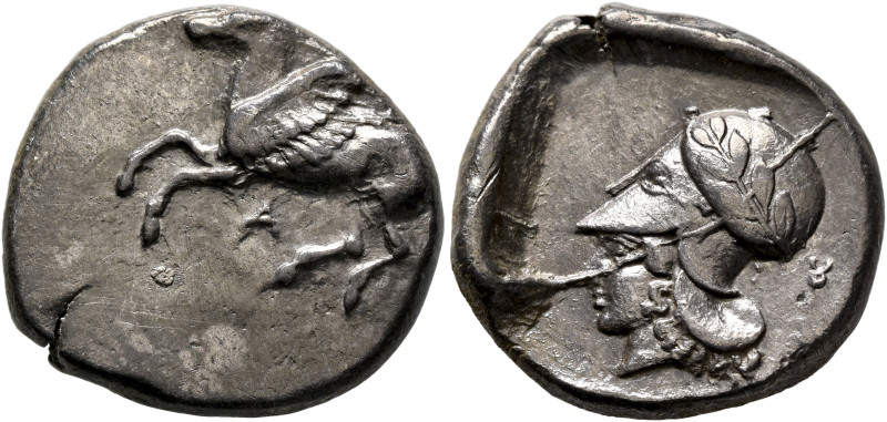 EPEIROS. Ambrakia. Circa 456-426 BC. Stater (Silver, 22 mm, 8.48 g, 6 h). A Pega...