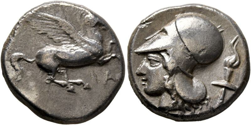 EPEIROS. Ambrakia. Circa 404-360 BC. Stater (Silver, 19 mm, 8.28 g, 4 h). A Pega...