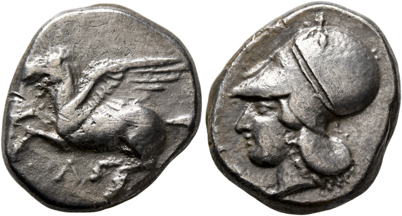 EPEIROS. Ambrakia. Circa 404-360 BC. Stater (Silver, 20 mm, 8.40 g, 4 h). A` Peg...