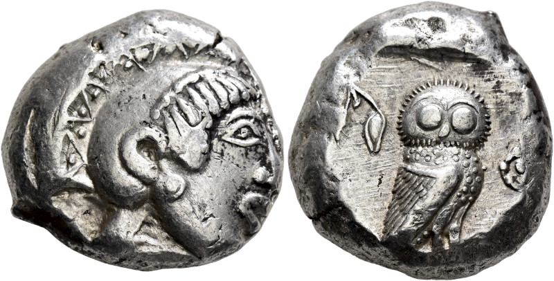 ATTICA. Athens. Circa 500/490-485/0 BC. Tetradrachm (Silver, 22 mm, 18.29 g, 3 h...