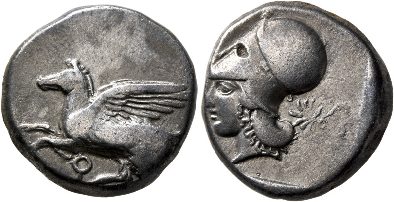 CORINTHIA. Corinth. Circa 400-375 BC. Stater (Silver, 19 mm, 8.43 g, 3 h). Ϙ Peg...