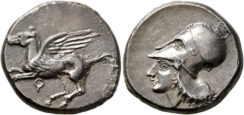 CORINTHIA. Corinth. Circa 400-375 BC. Stater (Silver, 21 mm, 8.00 g, 12 h). Ϙ Pe...