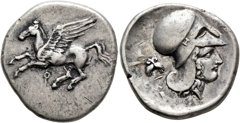 CORINTHIA. Corinth. Circa 400-375 BC. Stater (Silver, 23 mm, 8.40 g, 9 h). Ϙ Peg...