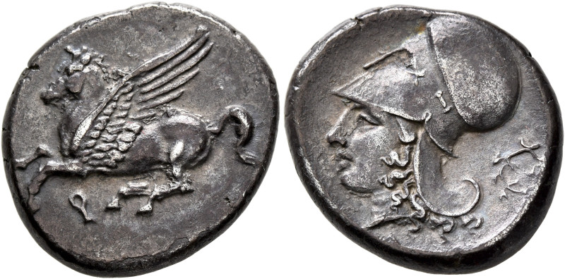 CORINTHIA. Corinth. Circa 375-300 BC. Stater (Silver, 22 mm, 8.47 g, 12 h). Ϙ Pe...