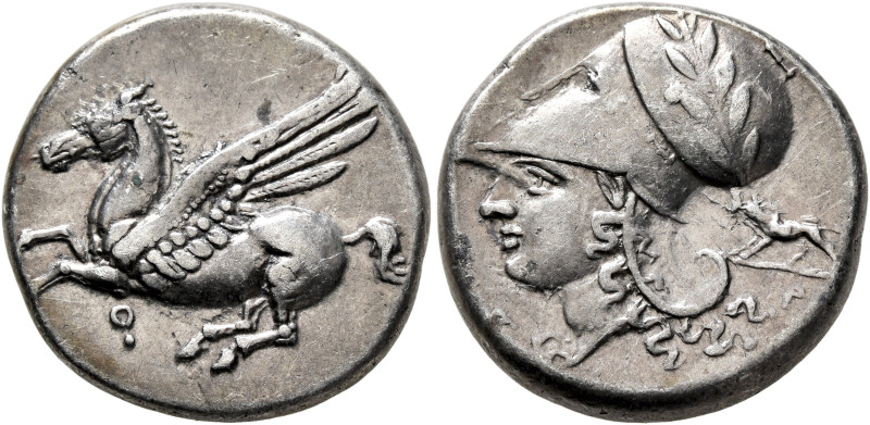 CORINTHIA. Corinth. Circa 375-300 BC. Stater (Silver, 22 mm, 8.51 g, 6 h). Ϙ Peg...