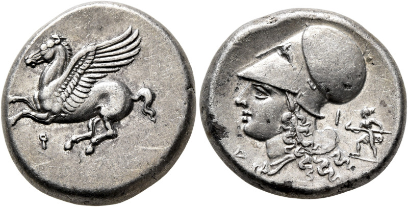 CORINTHIA. Corinth. Circa 375-300 BC. Stater (Silver, 21 mm, 8.55 g, 9 h). Ϙ Peg...