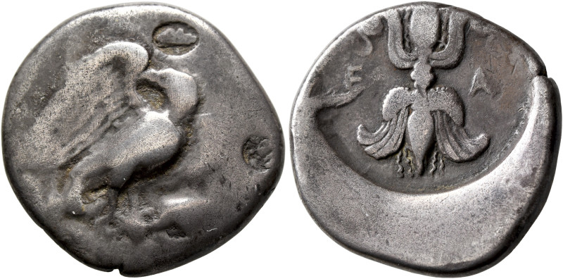 ELIS. Olympia. 87th-90th Olympiad, 432-420 BC. Stater (Silver, 25 mm, 11.30 g, 5...