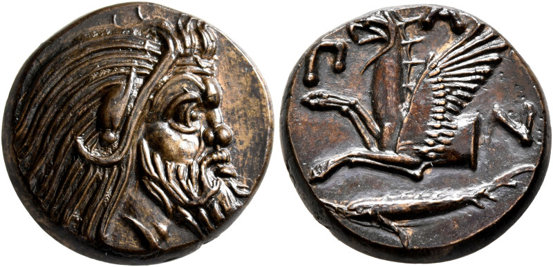 CIMMERIAN BOSPOROS. Pantikapaion. Circa 310-304/3 BC. AE (Bronze, 20 mm, 7.34 g,...