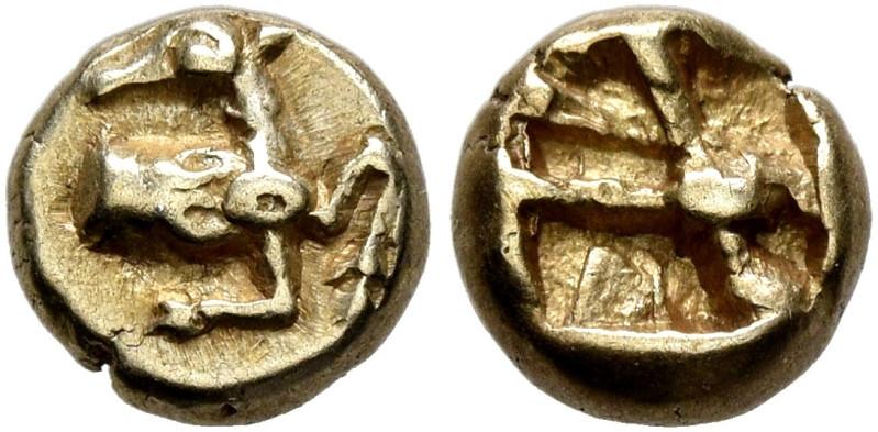 IONIA. Ephesos. Phanes, circa 625-600 BC. Myshemihekte – 1/24 Stater (Electrum, ...