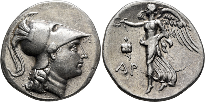 PAMPHYLIA. Side. Circa 205-100 BC. Tetradrachm (Silver, 31 mm, 16.73 g, 12 h), A...