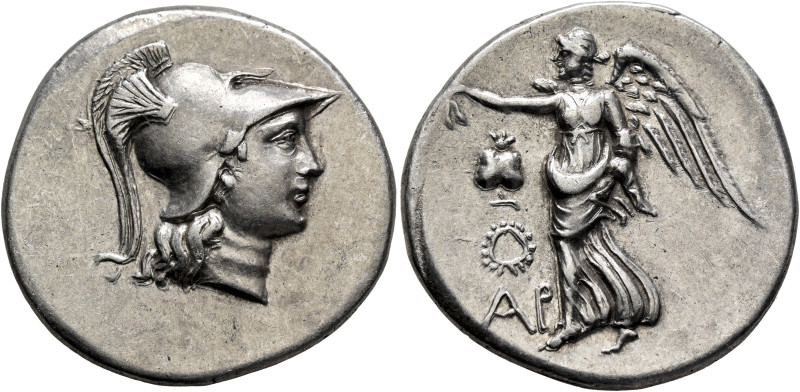 PAMPHYLIA. Side. Circa 205-100 BC. Tetradrachm (Silver, 31 mm, 16.73 g, 12 h), A...