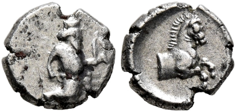 CILICIA. Uncertain. 4th century BC. Tetartemorion (Silver, 6 mm, 0.26 g, 6 h). T...