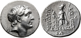 KINGS OF CAPPADOCIA. Ariarathes V Eusebes Philopator, circa 163-130 BC. Drachm (Silver, 17 mm, 4.17 g, 11 h), RY 33 = 131/0. Diademed head of Ariarath...