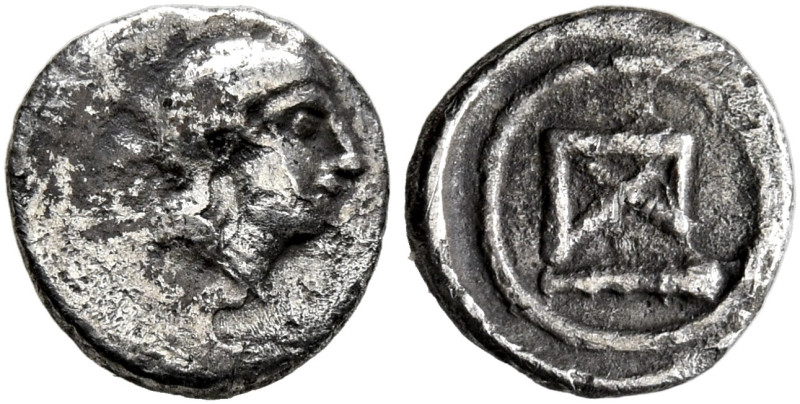 ASIA MINOR. Uncertain. 4th century BC. Hemiobol (Silver, 8 mm, 0.27 g, 5 h). Fem...