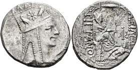 KINGS OF ARMENIA. Tigranes II ‘the Great’, 95-56 BC. Tetradrachm (Silver, 26 mm, 15.95 g), Antiochia on the Orontes (?), circa 80-68. Draped bust of T...