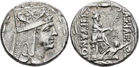 KINGS OF ARMENIA. Tigranes II ‘the Great’, 95-56 BC. Tetradrachm (Silver, 25 mm, 15.69 g, 12 h), Antiochia on the Orontes (?), circa 80-68. Draped bus...