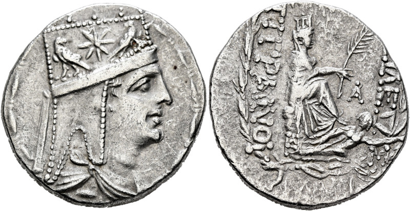 KINGS OF ARMENIA. Tigranes II ‘the Great’, 95-56 BC. Tetradrachm (Silver, 27 mm,...