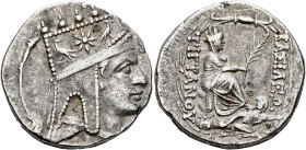 KINGS OF ARMENIA. Tigranes II ‘the Great’, 95-56 BC. Tetradrachm (Silver, 25 mm, 15.78 g, 1 h), Antiochia on the Orontes (?), circa 80-68. Draped bust...