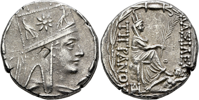 KINGS OF ARMENIA. Tigranes II ‘the Great’, 95-56 BC. Tetradrachm (Silver, 26 mm,...