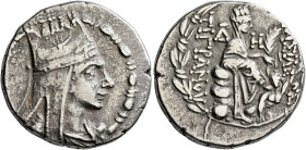 KINGS OF ARMENIA. Tigranes the Younger, 77/6-66 BC. Tetradrachm (Silver, 26 mm, 16.22 g, 12 h), Tigranokerta (?), circa 71/0-69/8. Draped bust of Tigr...