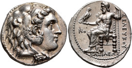 SELEUKID KINGS. Seleukos I Nikator, 312-281 BC. Tetradrachm (Silver, 26 mm, 17.00 g, 4 h), Seleukeia on the Tigris, circa 300-296/5. Head of Herakles ...