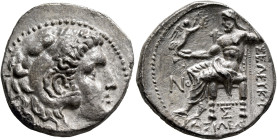 SELEUKID KINGS. Seleukos I Nikator, 312-281 BC. Tetradrachm (Silver, 27 mm, 16.36 g, 1 h), Seleukeia on the Tigris I, circa 296/5-281. Head of Herakle...