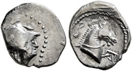 SELEUKID KINGS OF SYRIA. Seleukos I Nikator, 312-281 BC, or Antiochos I, 281-261 BC. Obol (Silver, 9 mm, 0.44 g, 1 h), uncertain mint in the East. Hea...